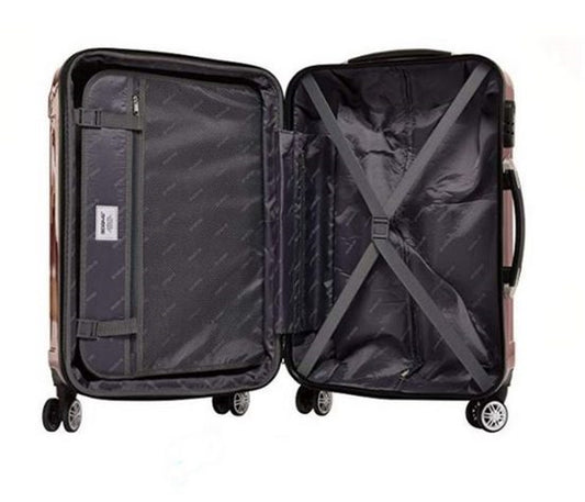 Trolleyset 2-teilig 65 + 55 cm, 4 Doppel-Rollen, Dehnfalte, schwarz